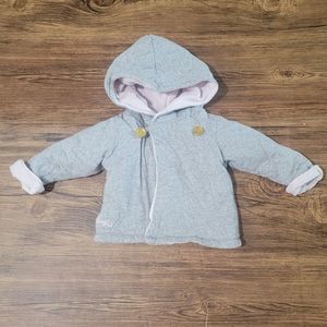 Juicy Couture 12-18 month Reversible Jacket - Butterfly Print and Pink Velour